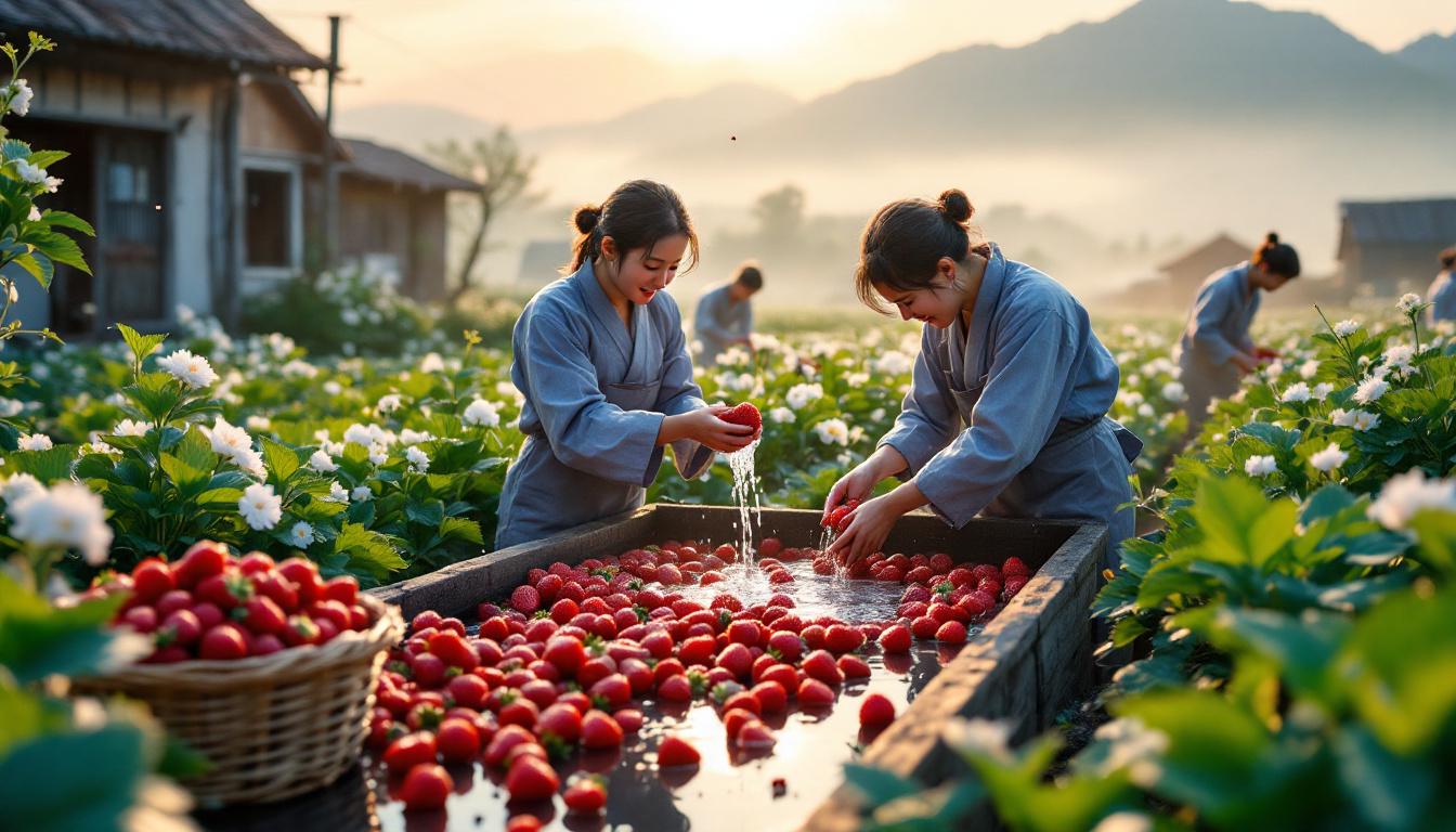 leer de japanse methode om aardbeien schoon en zonder pesticiden te houden. ontdek hoe je perfect schone aardbeien kunt bereiden zonder fouten.