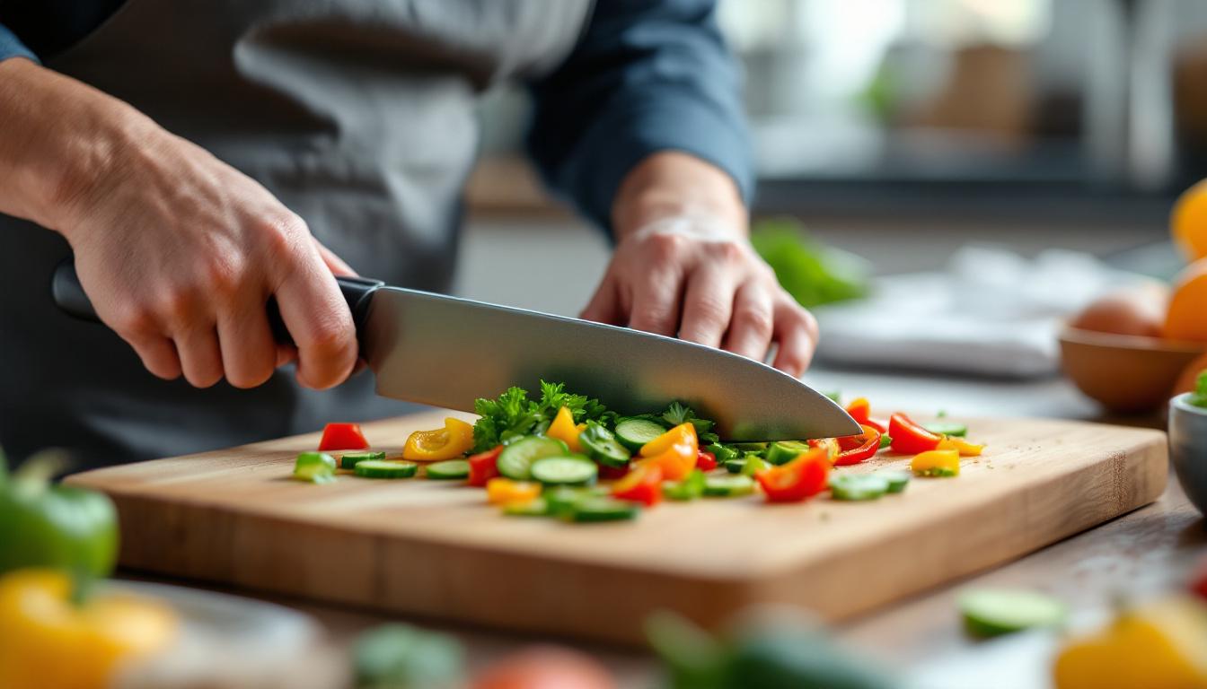 ontdek een effectieve snijtechniek die voorkomt dat groenten snel verkleuren en hun verse uitstraling behoudt.