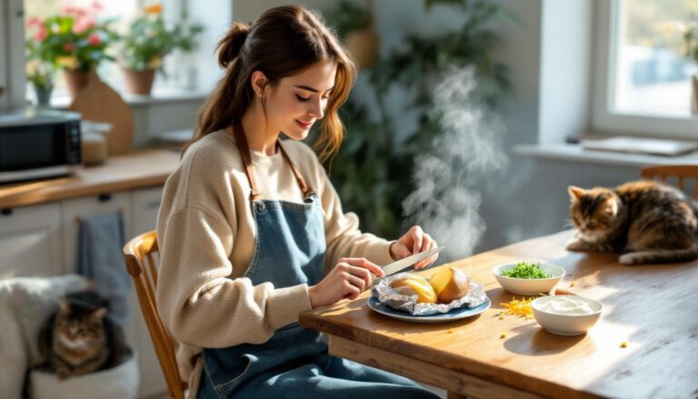 leer hoe je een heerlijke &#039;baked potato&#039; maakt zonder oven of kookplaat, klaar in minder dan 10 minuten. snel, makkelijk en perfect voor elke maaltijd!