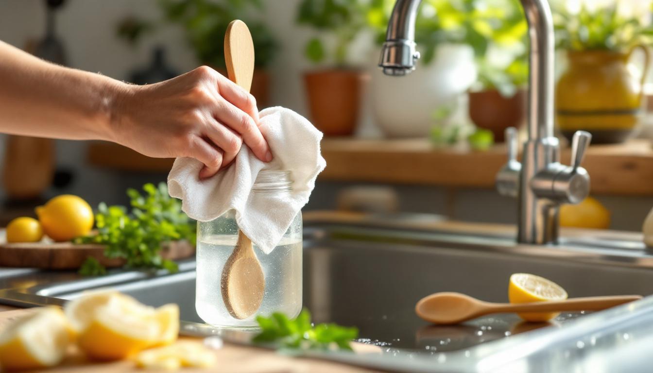 ontdek hoe je keukengerei effectief kunt ontsmetten zonder chemische middelen met een eenvoudig en natuurlijk gebaar. veilig en milieuvriendelijk schoonmaken!