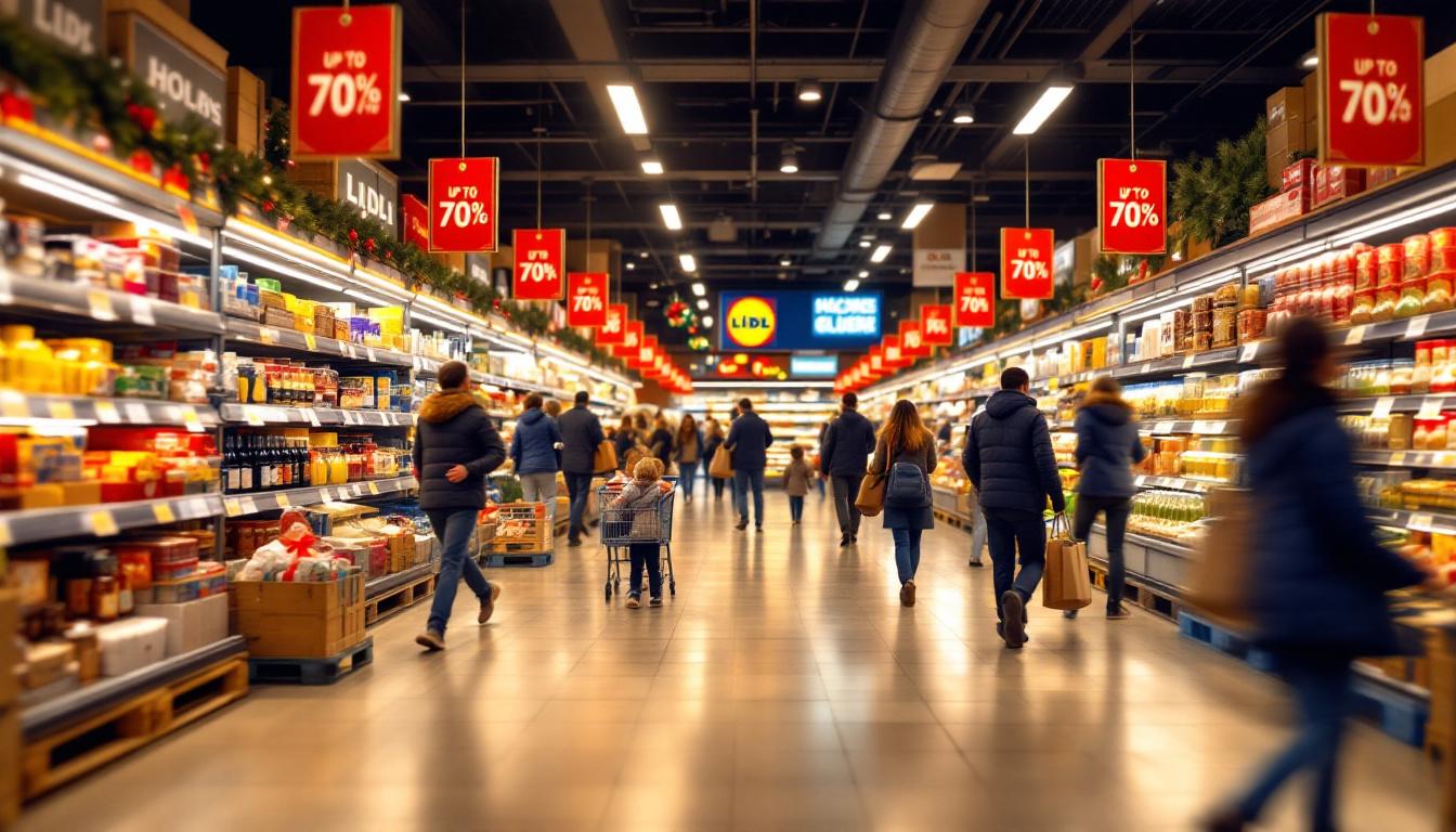lidl verlaagt vlak voor kerst de prijzen van grote voorraden tot wel 70%, volgens bronnen. profiteer van scherpe kortingen op diverse producten tijdens de feestdagen.