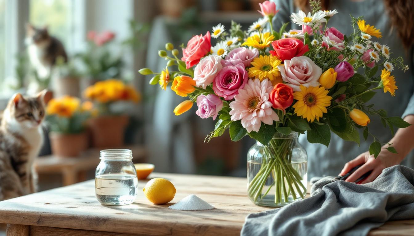 ontdek een eenvoudige tip om snijbloemen twee keer zo lang vers en mooi te houden. verleng de levensduur van je bloemen met deze handige methode.