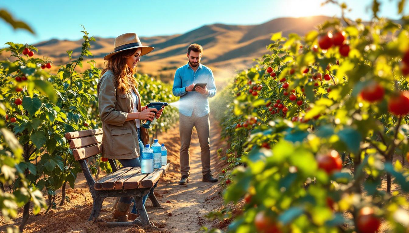 onderzoekers in valencia ontwikkelen en testen een innovatieve spray die tomatenplanten helpt om beter te overleven en te gedijen bij droogte, waardoor de landbouw duurzamer wordt.