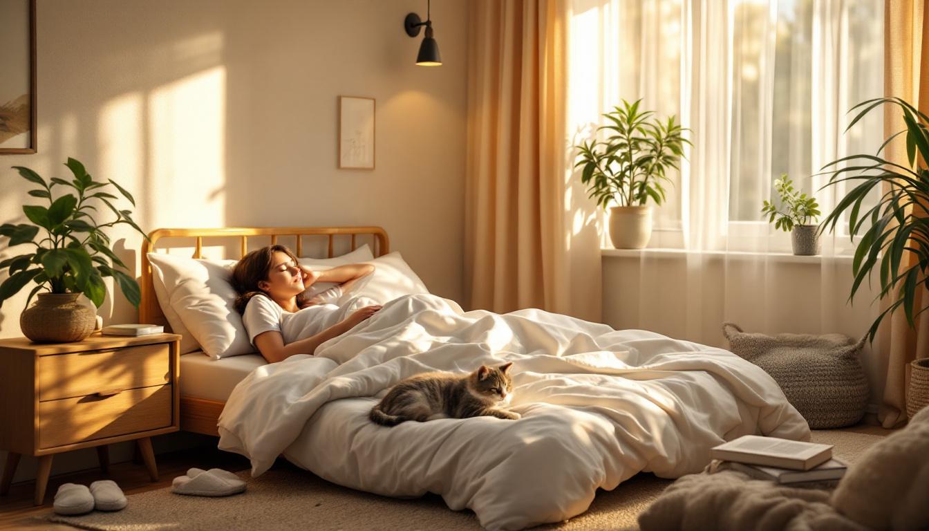 ontdek waarom katten er de voorkeur aan geven om aan het voeteneind van het bed te slapen, uitgelegd door zoologen.