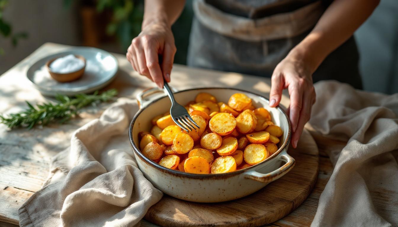 ontdek de eenvoudige keukentruc om geroosterde aardappelen perfect knapperig te houden. lees hoe je elke keer een krokant resultaat krijgt met deze simpele tip!
