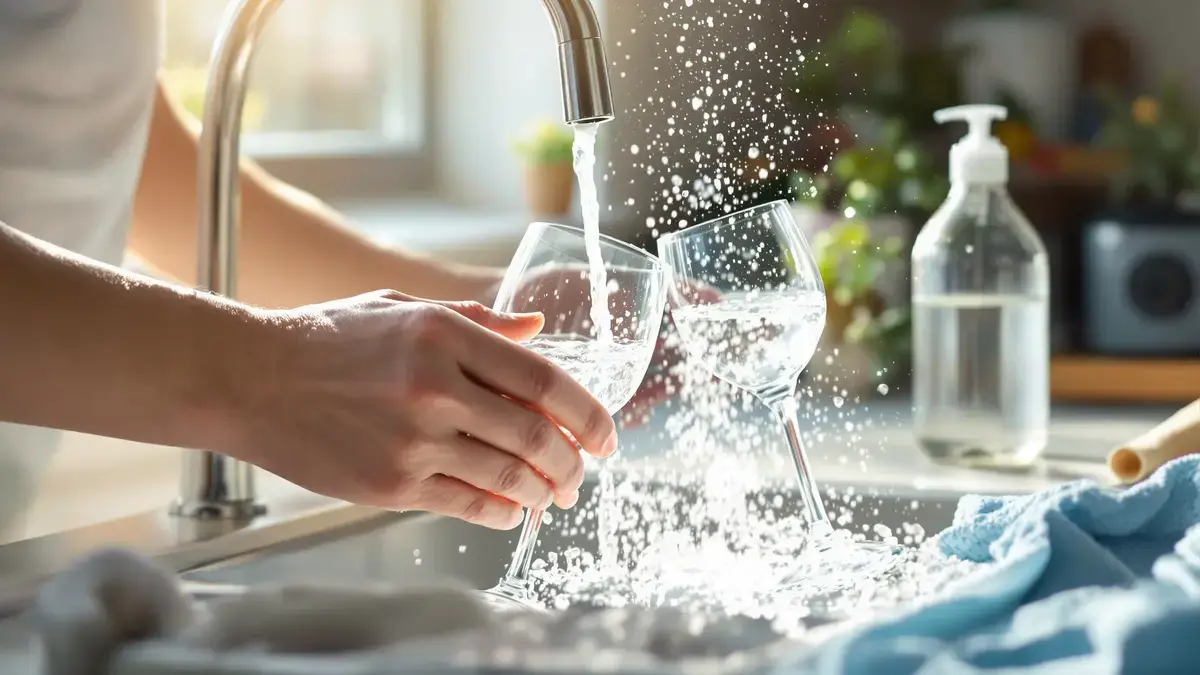 Een eenvoudige handeling voorkomt witte strepen op glazen na het wassen