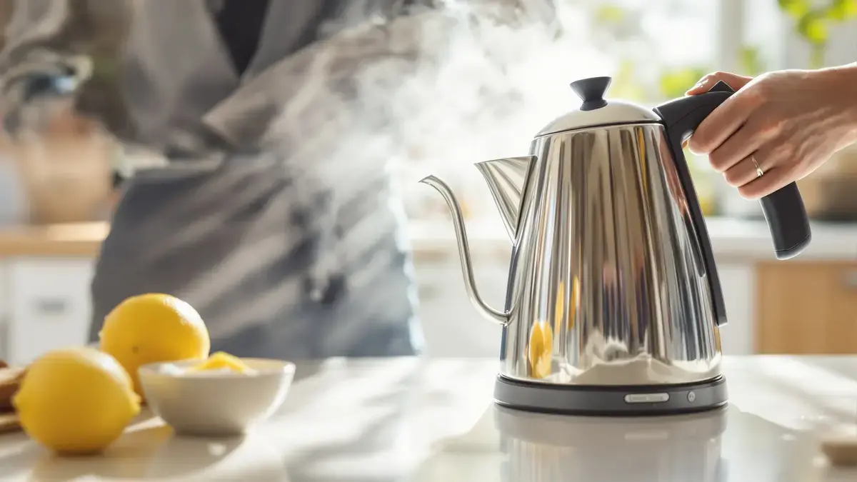 Geen azijn, geen zeep: deze eenvoudige methode verwijdert kalkaanslag uit een waterkoker