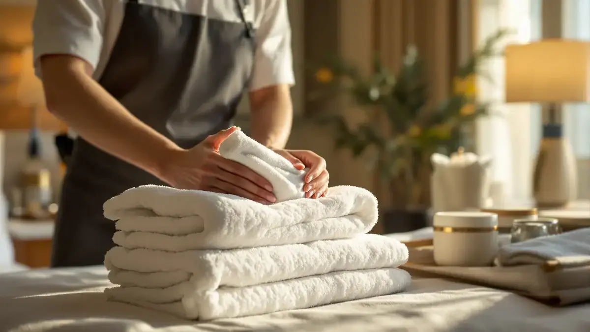 In de hotellerij maakt deze methode de handdoeken uitzonderlijk zacht