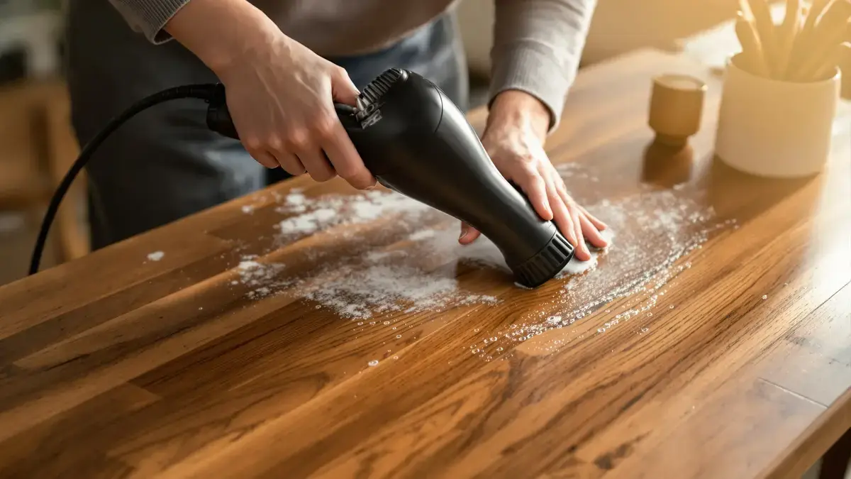 Hout met watervlekken: hoe een eenvoudige haardroger de plekken binnen enkele minuten verwijdert