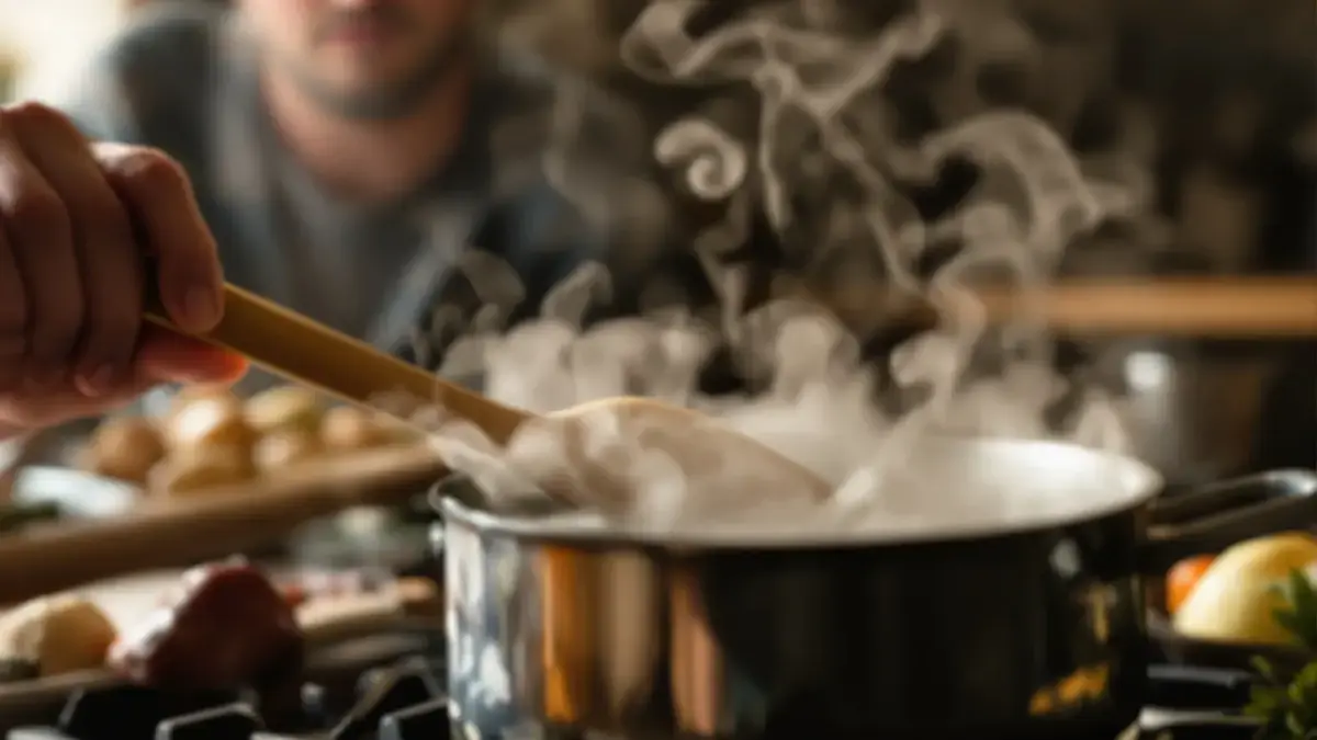 Waarom het echt werkt om een houten lepel op een overlopende pan te leggen