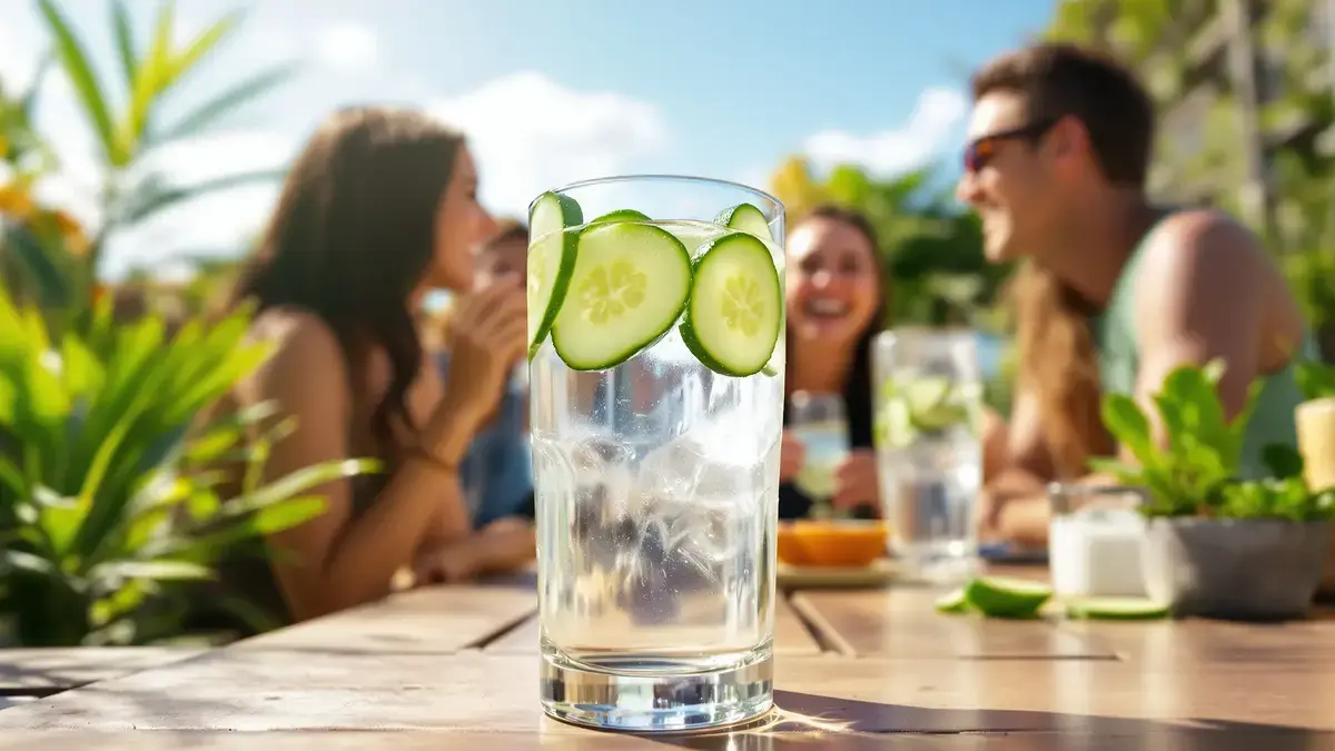 Komkommerwater: hoe de smaak zich snel verspreidt om beter gehydrateerd te blijven