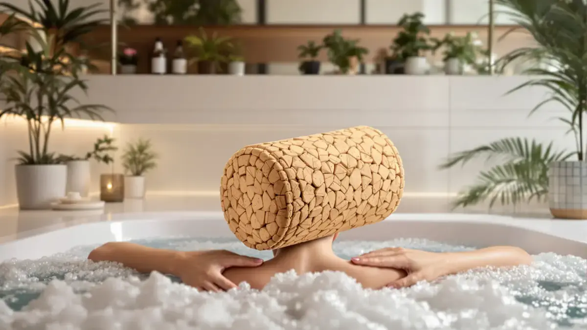 Op precies die plek geplaatst lost een kurken prop een veelvoorkomend badkamerprobleem op