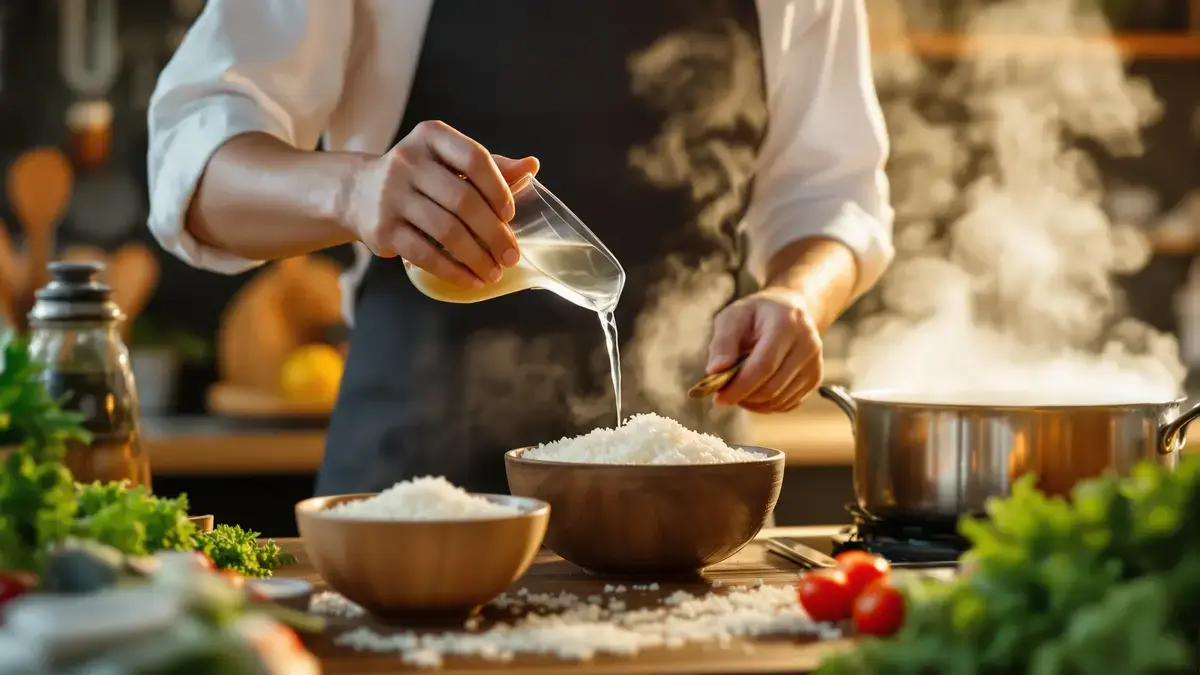 Deze eenvoudige handeling, gebruikelijk in de Aziatische keuken, garandeert perfect gekookte rijst