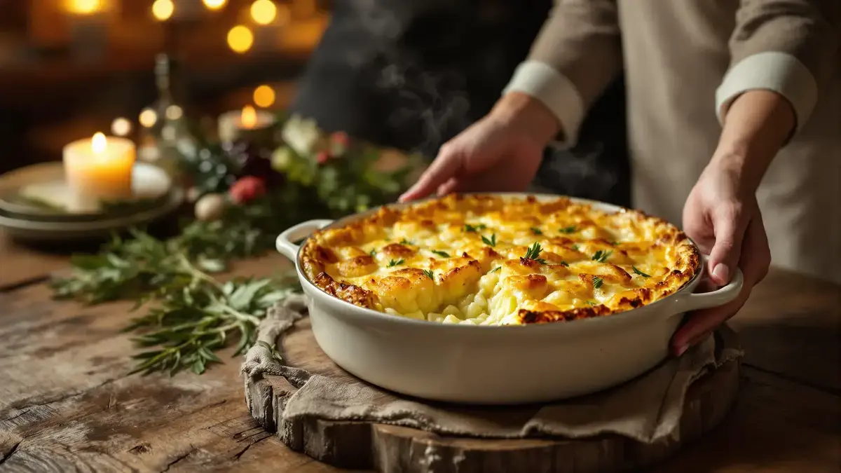 Deze gratin van prei en sint-jakobsschelpen berust op een eenvoudige combinatie die altijd indruk maakt