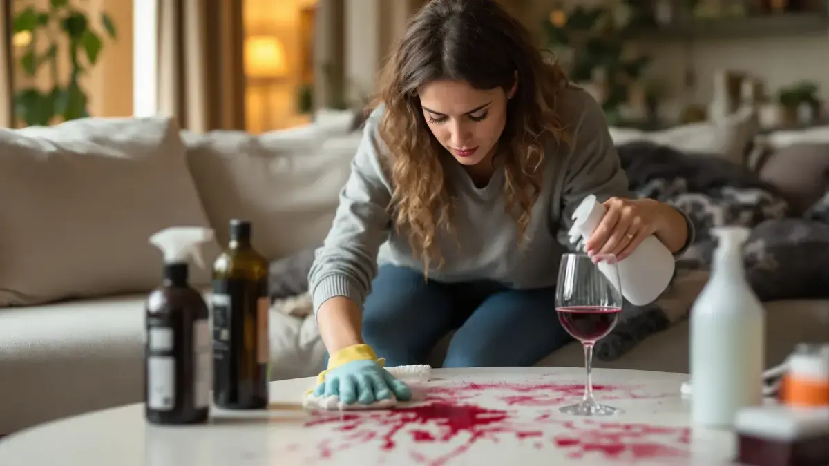 Na het testen van zeven methoden om rode wijnvlekken te verwijderen, bleek slechts één effectief.