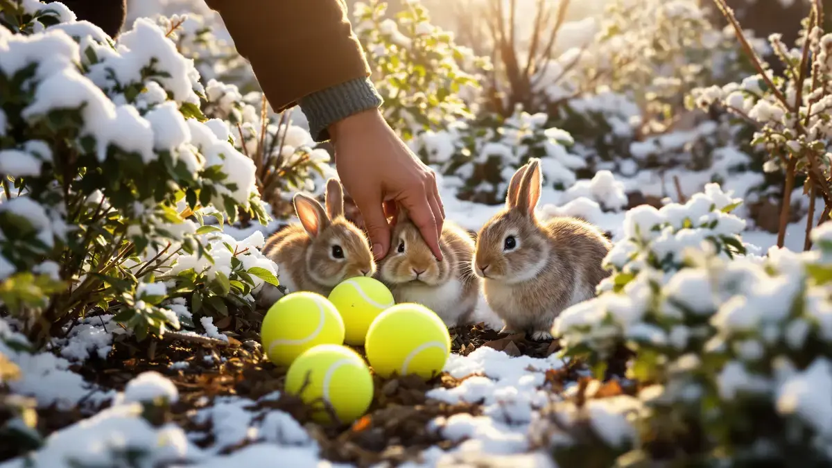 Gebruikte tennisballen in de tuin leggen in de winter kan echt dieren redden