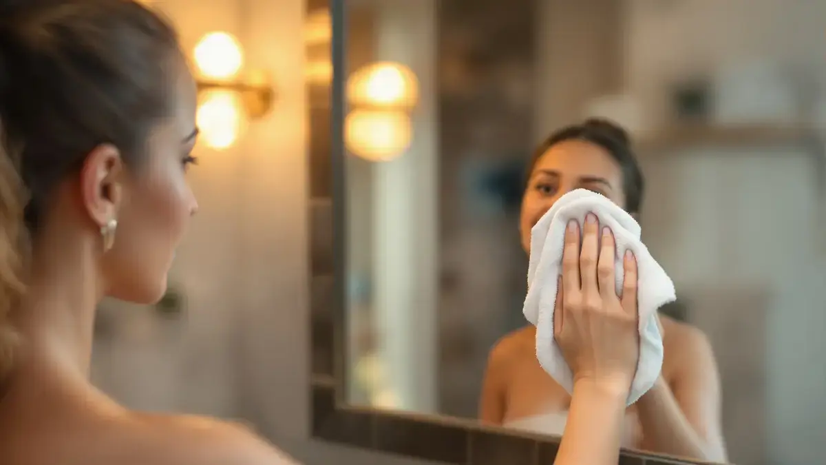 Een beslagen spiegel is niet onvermijdelijk als je deze eenvoudige tip toepast