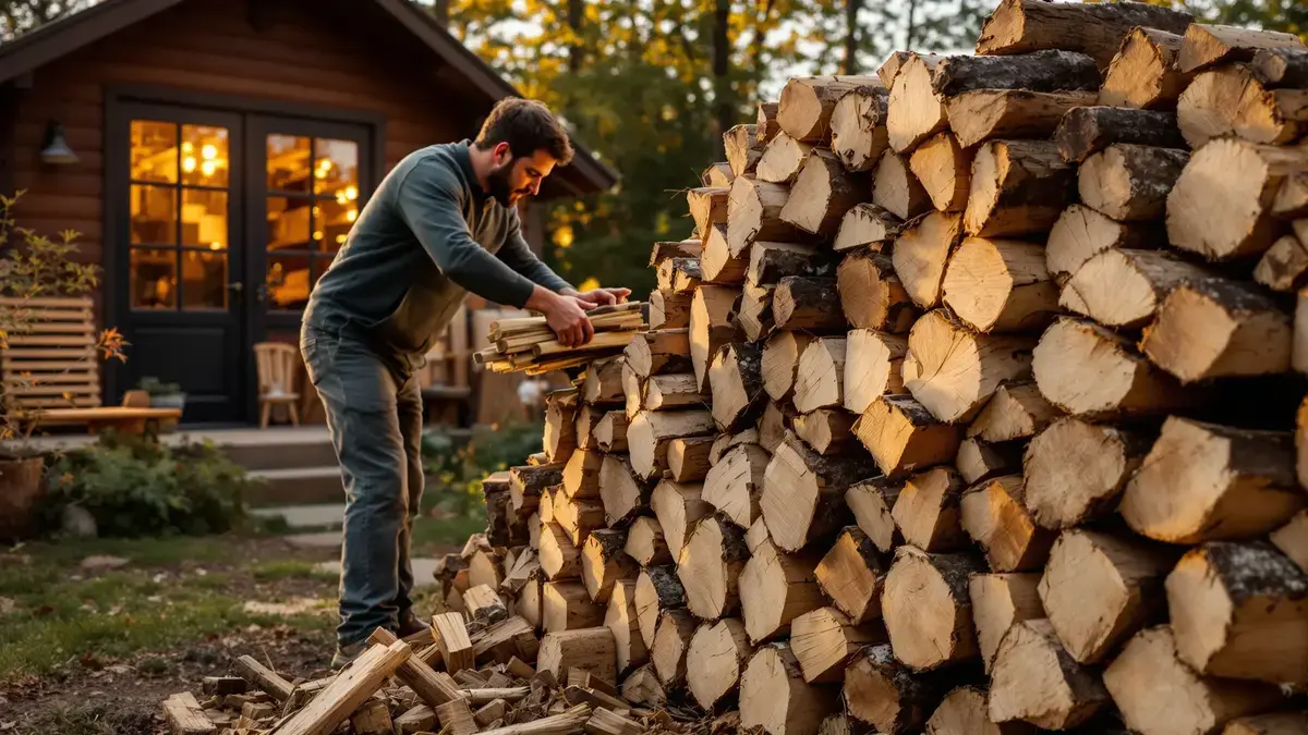 Hoe je je brandhout stapelt bepaalt stiekem hoeveel warmte je elke nacht verliest