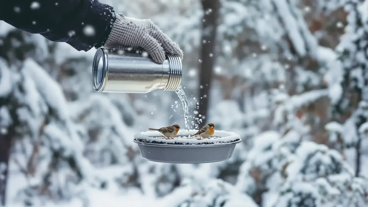 Als drinkbakken bevriezen, kan deze eenvoudige truc vogels van de kou redden