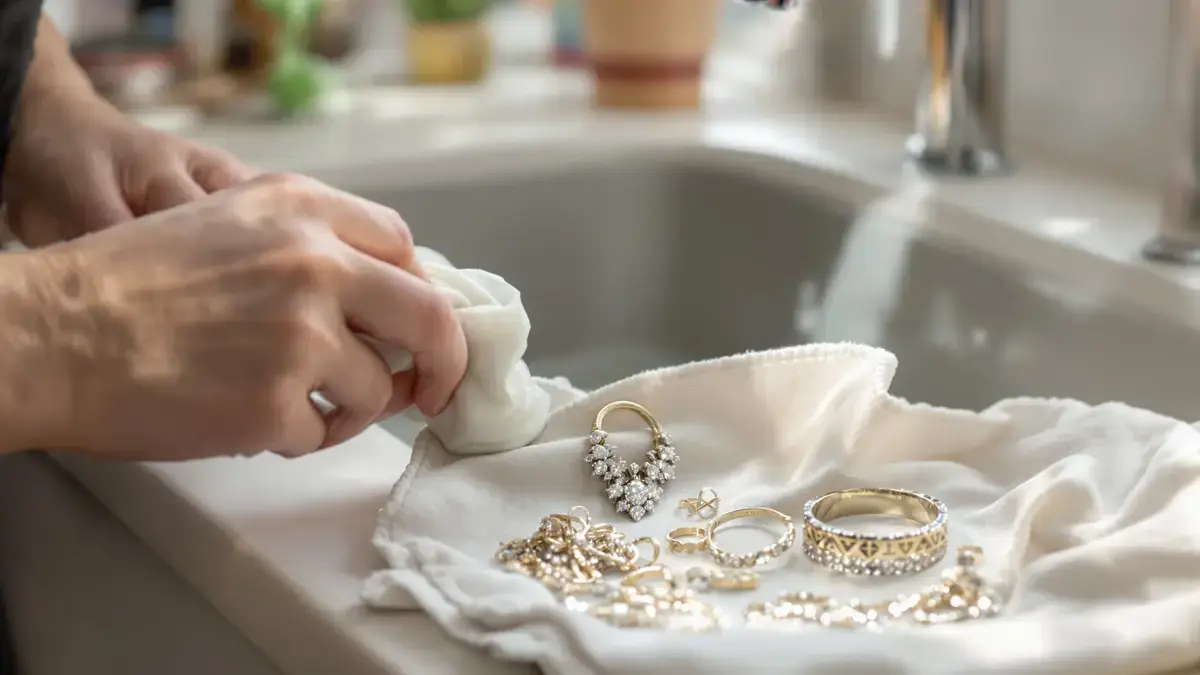 Een eenvoudige tip om doffe sieraden weer te laten glanzen