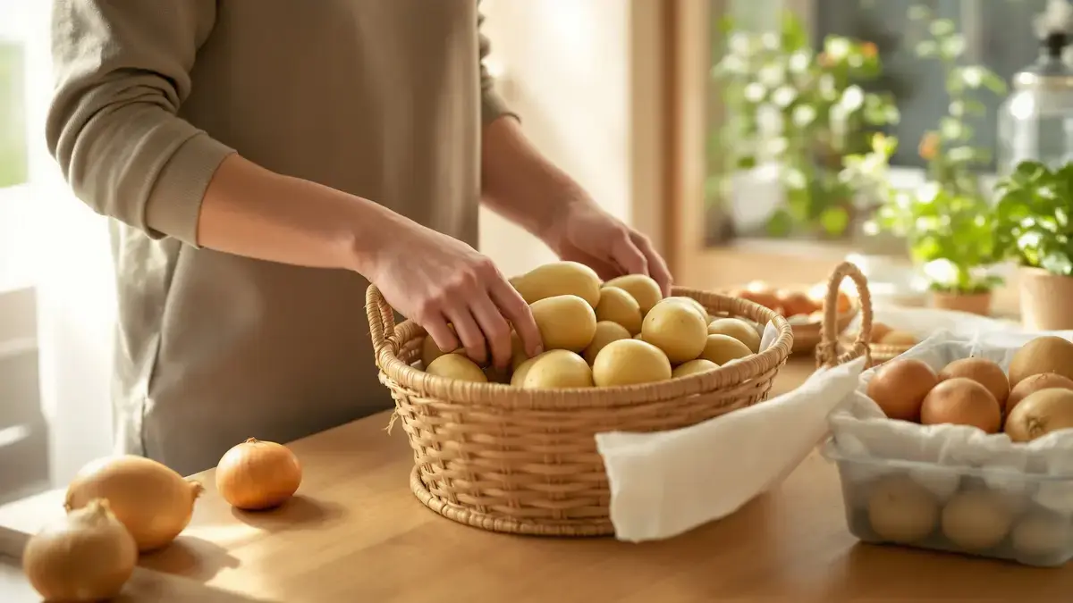Een eenvoudige truc voorkomt dat aardappelen de hele winter kiemen, zelfs in een appartement