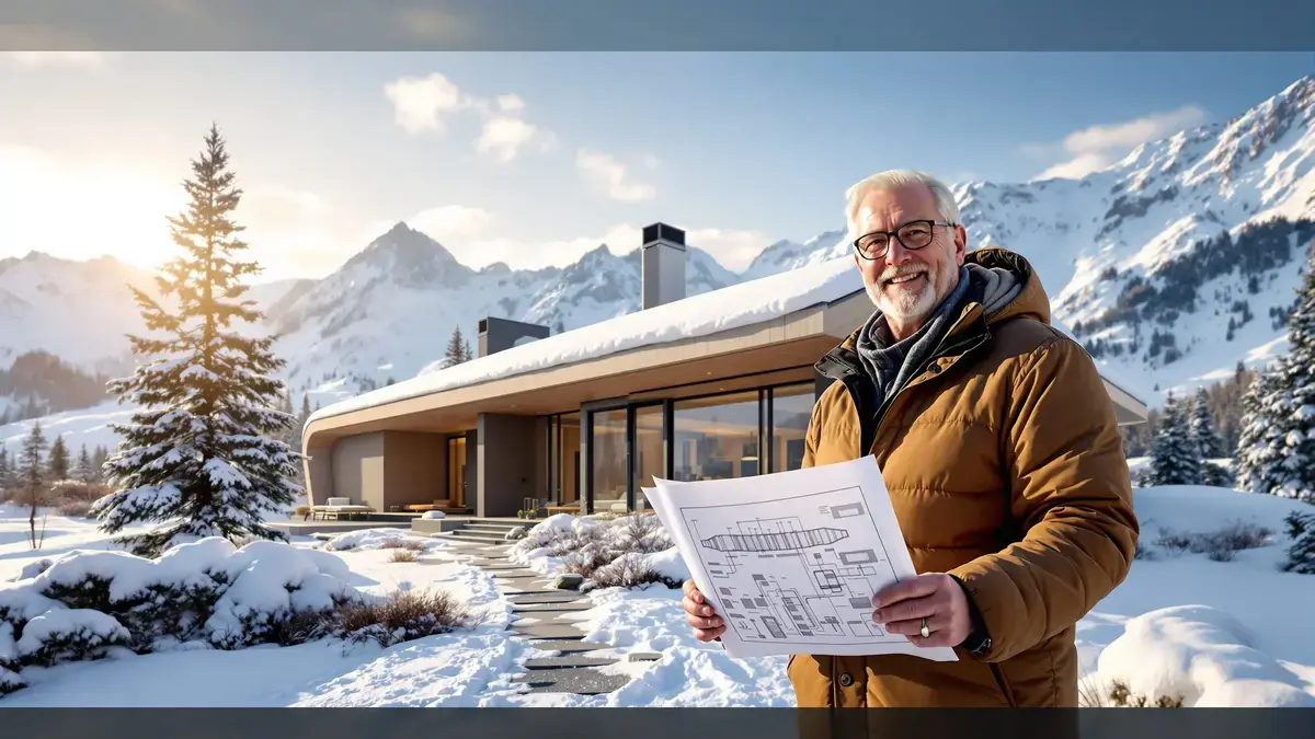 Een gepensioneerde ingenieur bouwde een huis dat de kou trotseert zonder ertegen te vechten