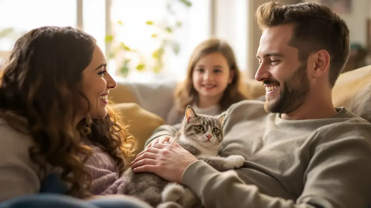 In een gezin kiest de kat zijn favoriete persoon niet willekeurig