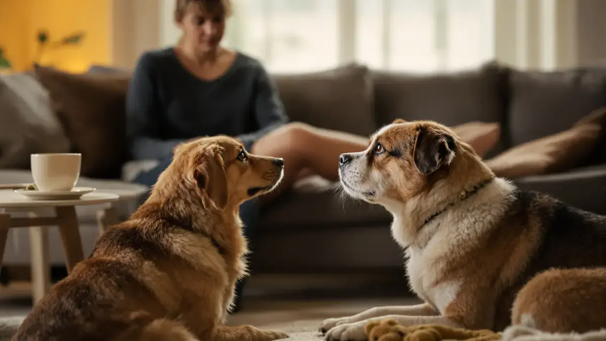 Wanneer een hond je op bepaalde momenten volgt, probeert hij je iets belangrijks duidelijk te maken