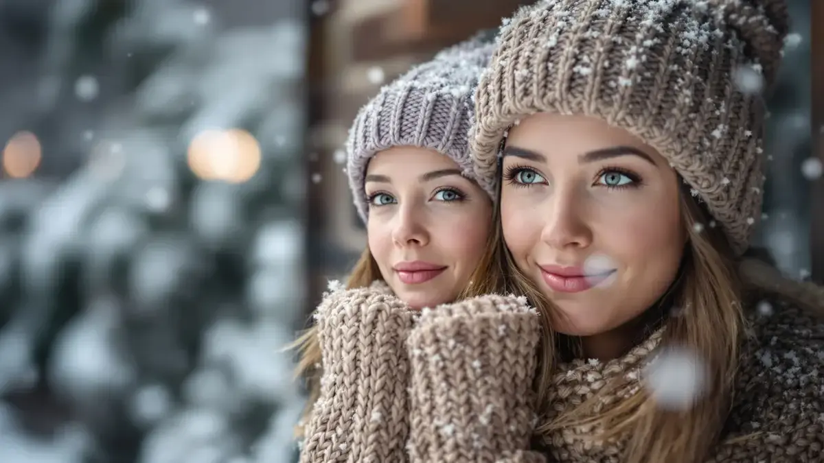 Dit onverwachte gebaar laat statisch haar onder een muts in de winter verdwijnen