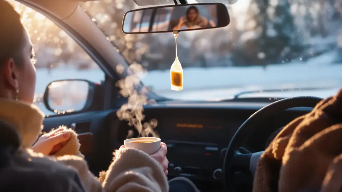 Een eenvoudig theezakje kan de sfeer in uw auto in de winter verrassend veranderen