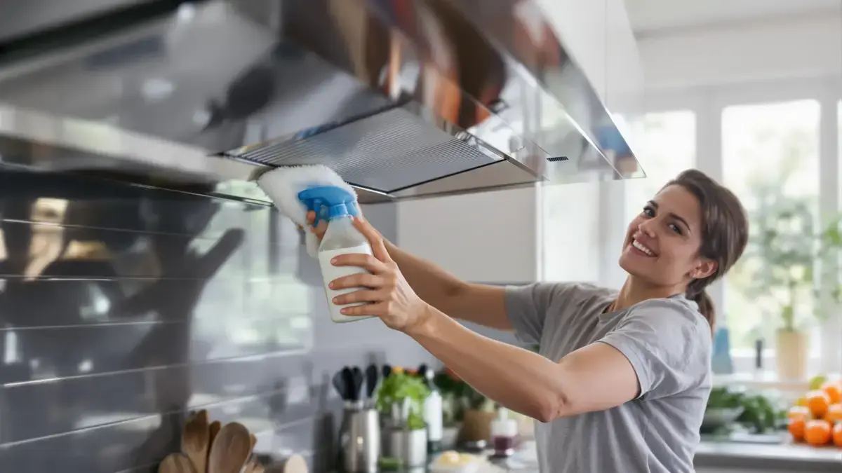 Vetspatten op de afzuigkap verdwijnen dankzij een verrassend keukeningrediënt